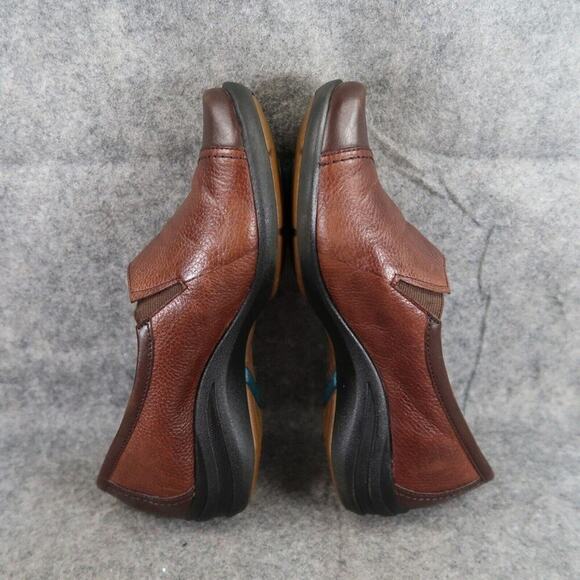 Hush Puppies Shoes Womens 8 Loafer Slip On Casual Leather Comfort Brown Wide Fit - Picture 10 of 16